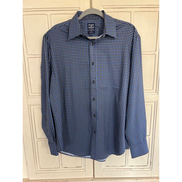Society Of Threads size large mens button down shirt 4-way stretch - Picture 1 of 3
